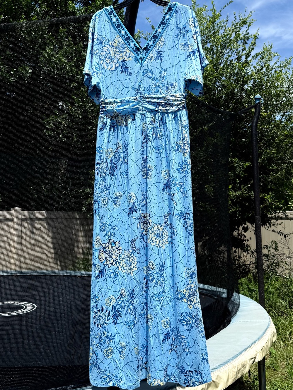 Lilly Pulitzer Lauralai Maxi Dress Bellevue Blue Breakers Beach NEW women’s Sz 8 - Picture 3 of 10